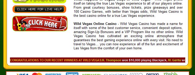 Wild Vegas Casino Support 3